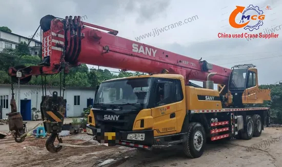 Cần cẩu xe tải được sử dụng đáng tin cậy 25 tấn cần cẩu di động sany để nâng vật nặng