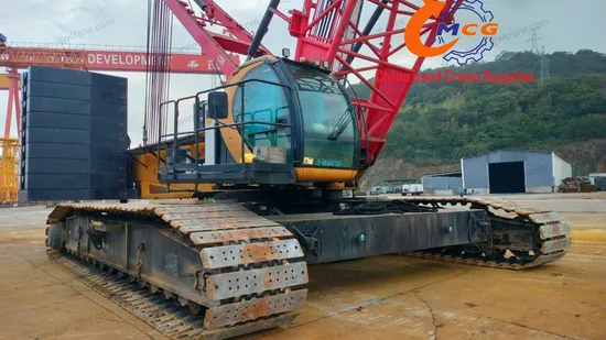 Crawler Crane đã qua sử dụng 280 tấn SCC2800 Bộ phận xây dựng cần cẩu di động
