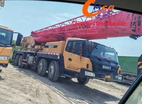 Crane xe tải cũ của Sany 55 tấn được sản xuất vào năm 2019, với giá thuận lợi