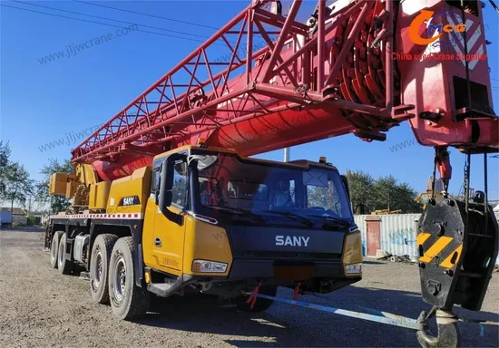 2023 Crane xe tải cũ của Sany 80 tấn, giá cả hợp lý, lựa chọn đầu tiên cho máy móc xây dựng