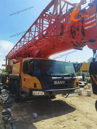 Crane xe tải cũ hiệu quả về chi phí 2020 STC 80 tấn sany tất cả các cần cẩu địa hình